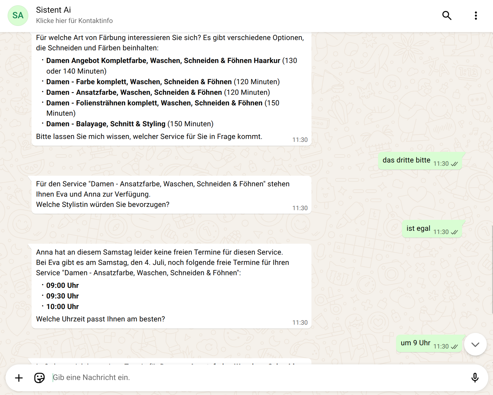 Individueller WhatsApp-Agent